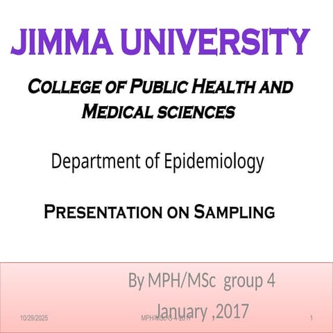Module 4 presentation on sampling methods