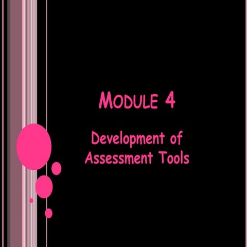 Module 4 slides | PPTX | Standardized Testing | Educational Assessment