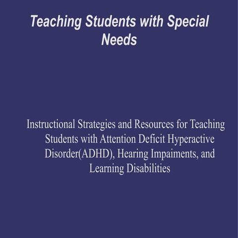 Module 4 special needs and a trev