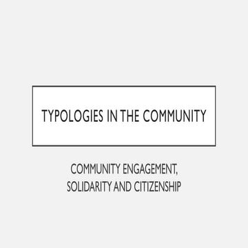 Types of Communities | PDF