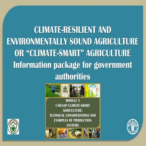 Climate resilient and environmentally sound agriculture - Module 5