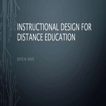 Module 5. apt. 502. instructional design for distance education 1