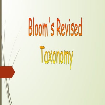 Module 5. blooms taxonomy