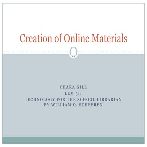 Module 5 creation of online materials new