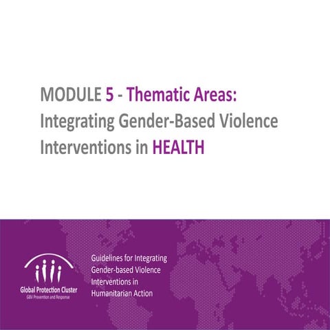 Module 5: Thematic Areas: Integrating gender-based violence interventions in ...