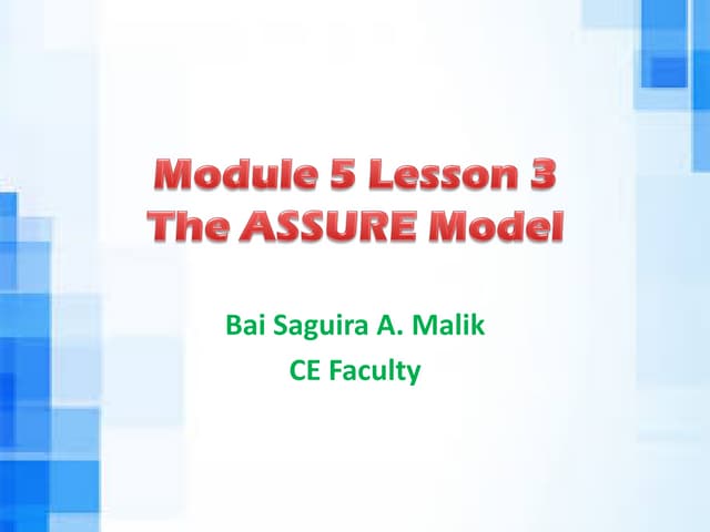 The ASSURE Model
