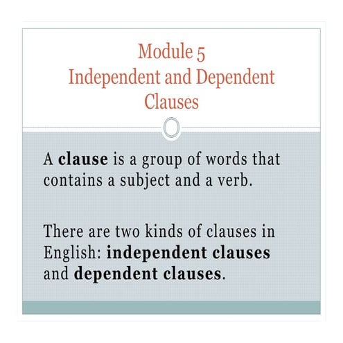 Types of clauses | PPT