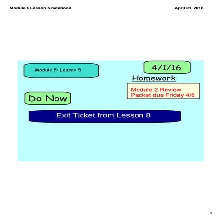 Module 5 lesson 5 | PDF