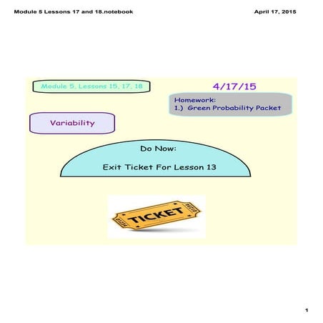 Module 5 lessons 17 and 18