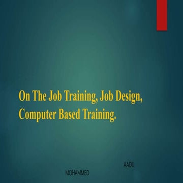 Job training 