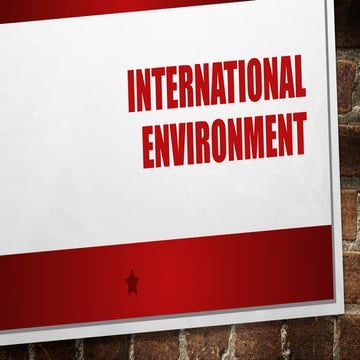 international and global environment BBA