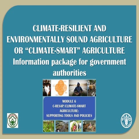 Climate resilient and environmentally sound agriculture - Module 6