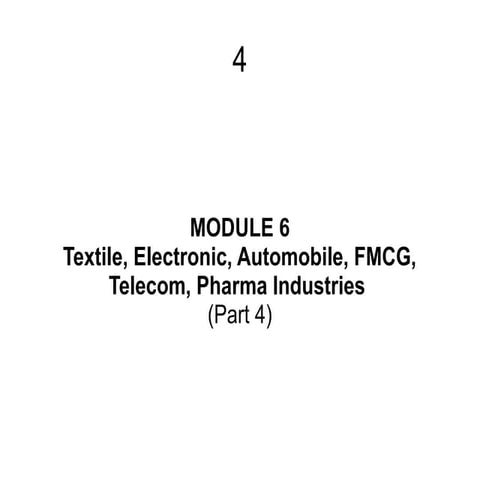 Module 6 4 textile and other industries
