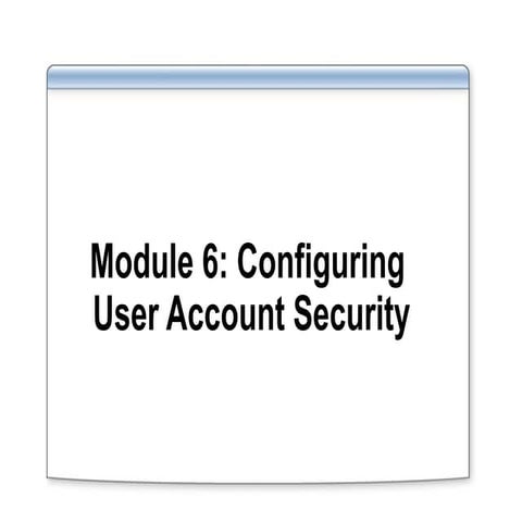 Module 6 configuring user account security | PPT | Operating Systems ...