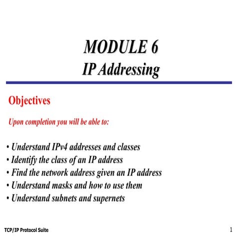 Module 6   ip addresing