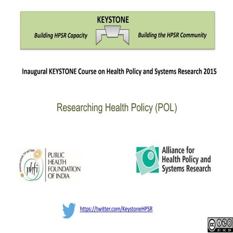 KEYSTONE / Module 6 / Slideshow 3 / Researching Health Policy
