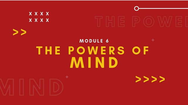 The Powers Of Mind