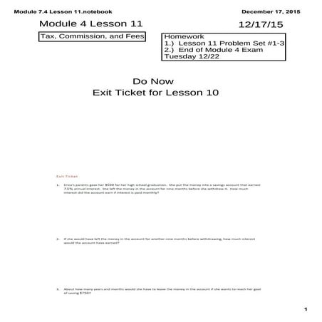 Module 7.4 lesson 11 | PDF