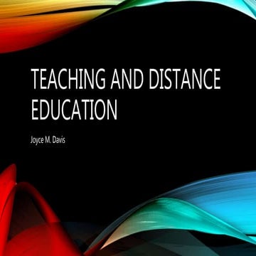 Module 7.apt. 502.teaching and distance education 1
