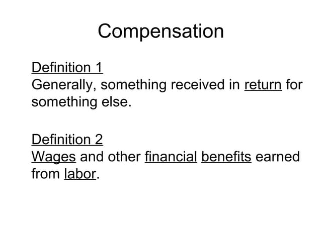 Compensation management | PPTX