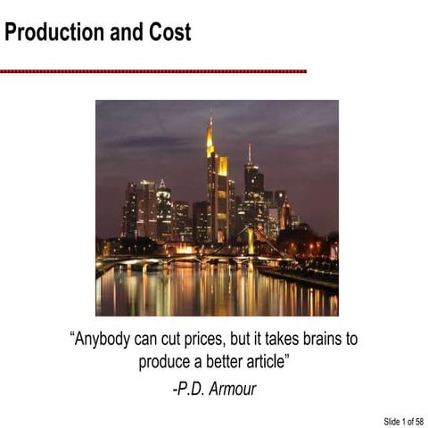 Production and Cost