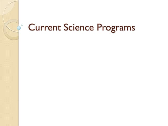 Module 7 current_science_programs
