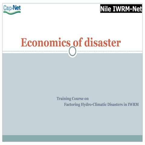 Economics of Disaster 
