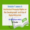 Intellectual Property Rights on the Development and Use of Digital Materials