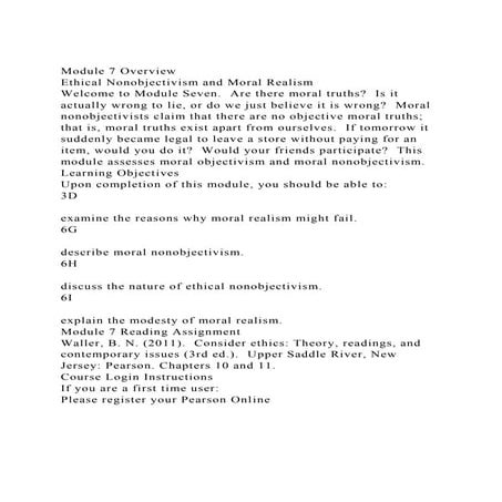Module 7 OverviewEthical Nonobjectivism and Moral RealismWelco.docx