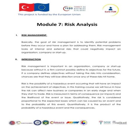 Risk management: Principles, methodologies and techniques | PPT