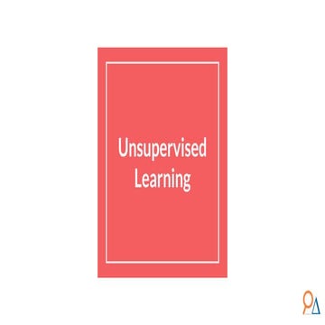 Module 7: Unsupervised Learning | PDF