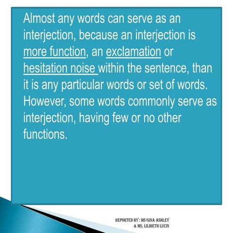 Module 8 INTERJECTION | PPTX