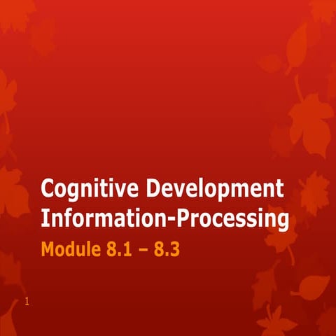 Child Psychology Module 8 