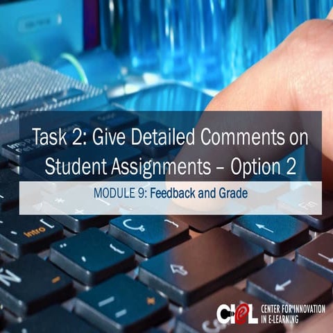 Module 9: Feedback & Grade Task 2 (Option 2)