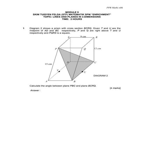 Module 9 Lines And Plane In 3 D