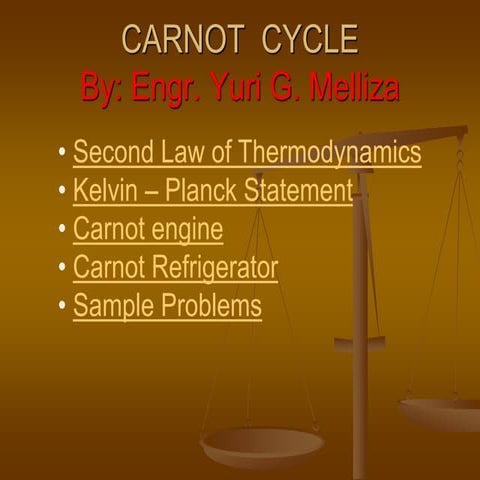 Module 9 (second law &amp; carnot cycle)