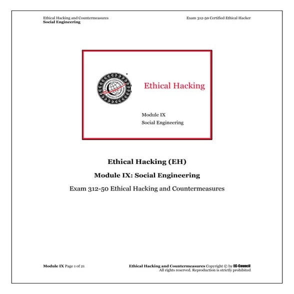 Module 9 (social engineering)