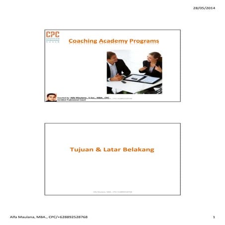 Review, Evaluation & Monitoring of Coaching Program | PPTX