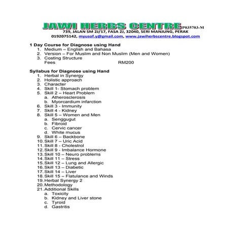Module for diagnose using hand