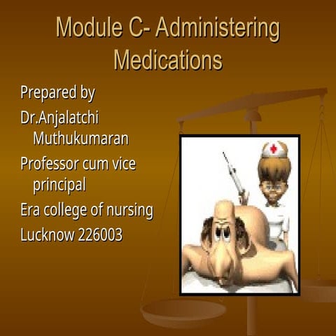 Module for Injection procedure by Dr.Anjalatchi Muthukumar .ppt