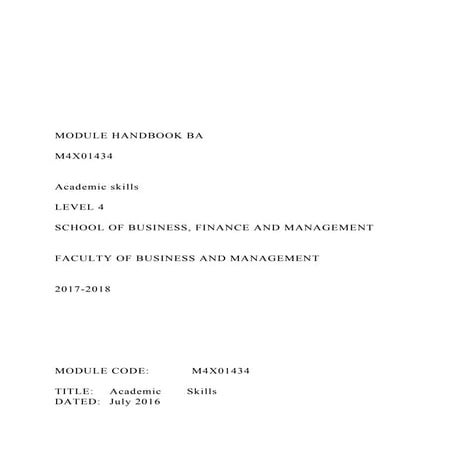 MODULE HANDBOOK BA M4X01434Academic skills.docx