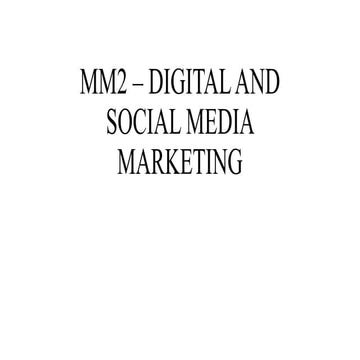 MODULE I DIGITAL AND SOCIAL MEDIA MARKET