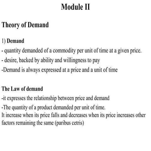 Theory of Demand