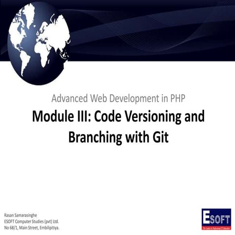 Advanced Web Development in PHP - Code Versioning and Branching with ...
