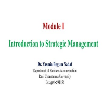 Module I Introduction to Strategic Management .pptx