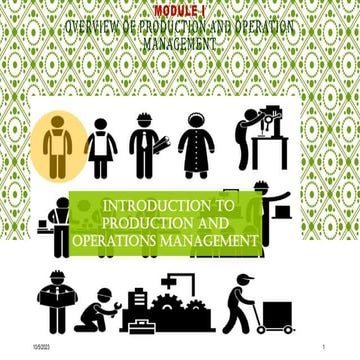 PRODUCTION MANAGEMENT | PPTX