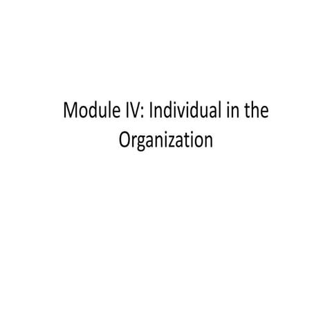 Module iv individual in the organization fs