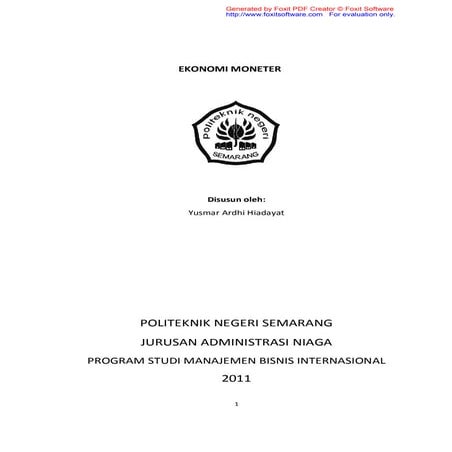 Modul ekonomi moneter