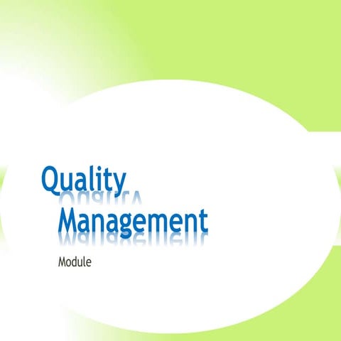 total quality management department of management