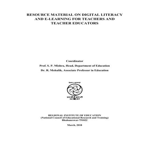 Digital Literacy and E-Leanring for Teachers and Educators